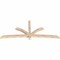 Ekena Millwork Davenport Smooth Timber Gable Bracket, Douglas Fir, 96"W x 40"H x 3 1/2"D x 3 1/2"F, 10/12 Pitch GBW096X40X0404DAV00SDF - alternate 5